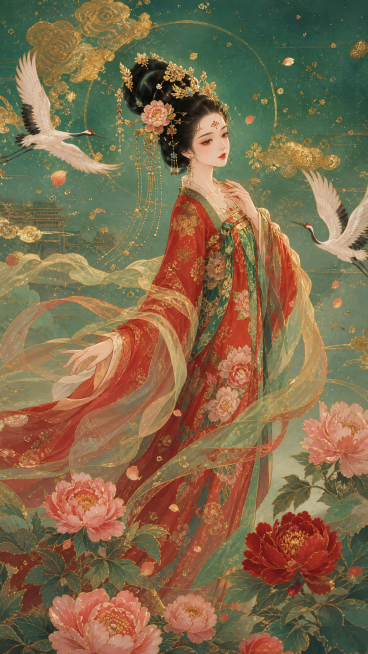 masterpiece, best quality, ultra detailed, 1girl, tang dynasty palace lady, elegant classical beauty预览效果