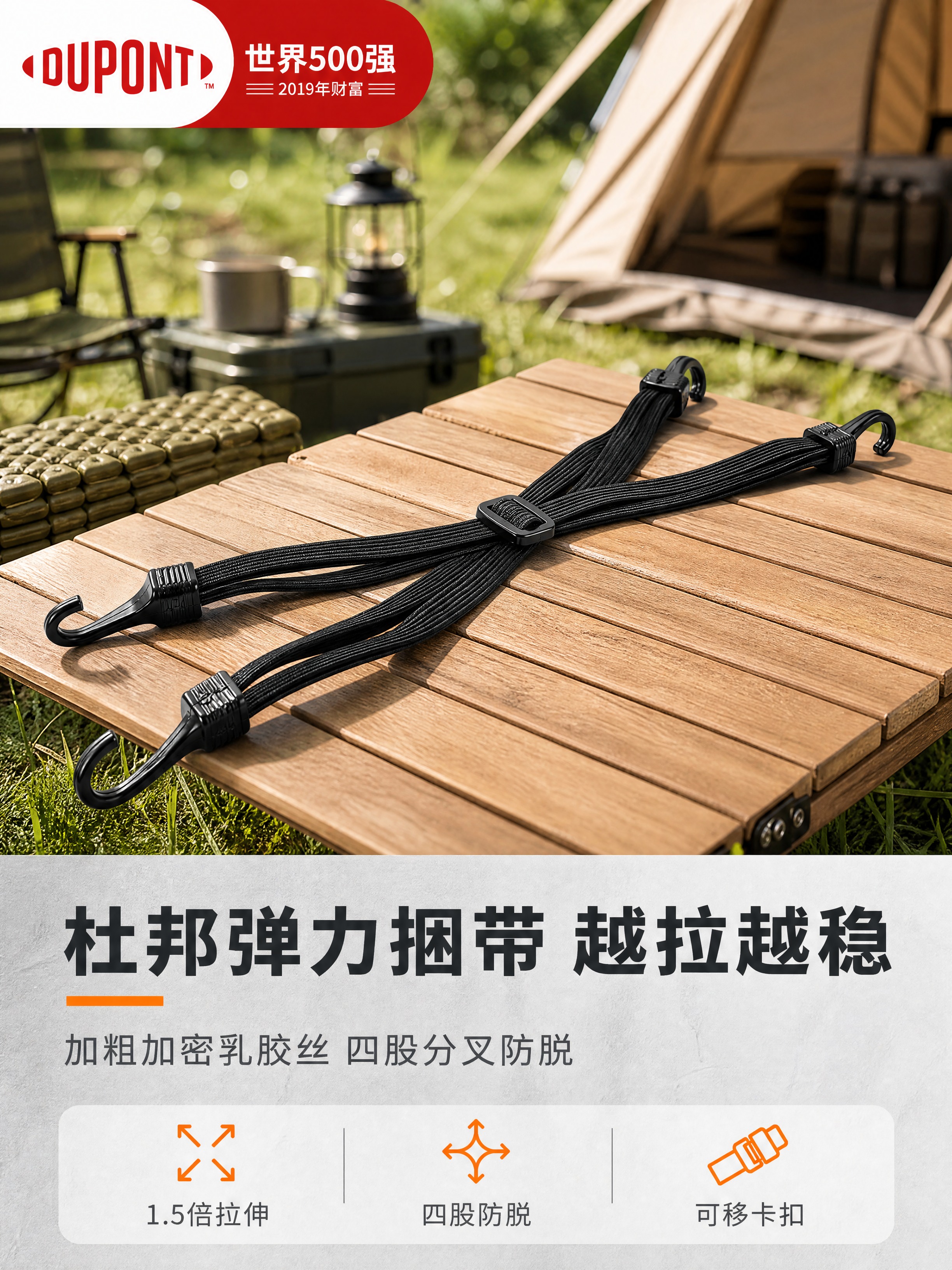 [商品] 使用【图1】【图8】黑色杜邦四股分叉弹力捆绑带；保留… - 图片创意预览