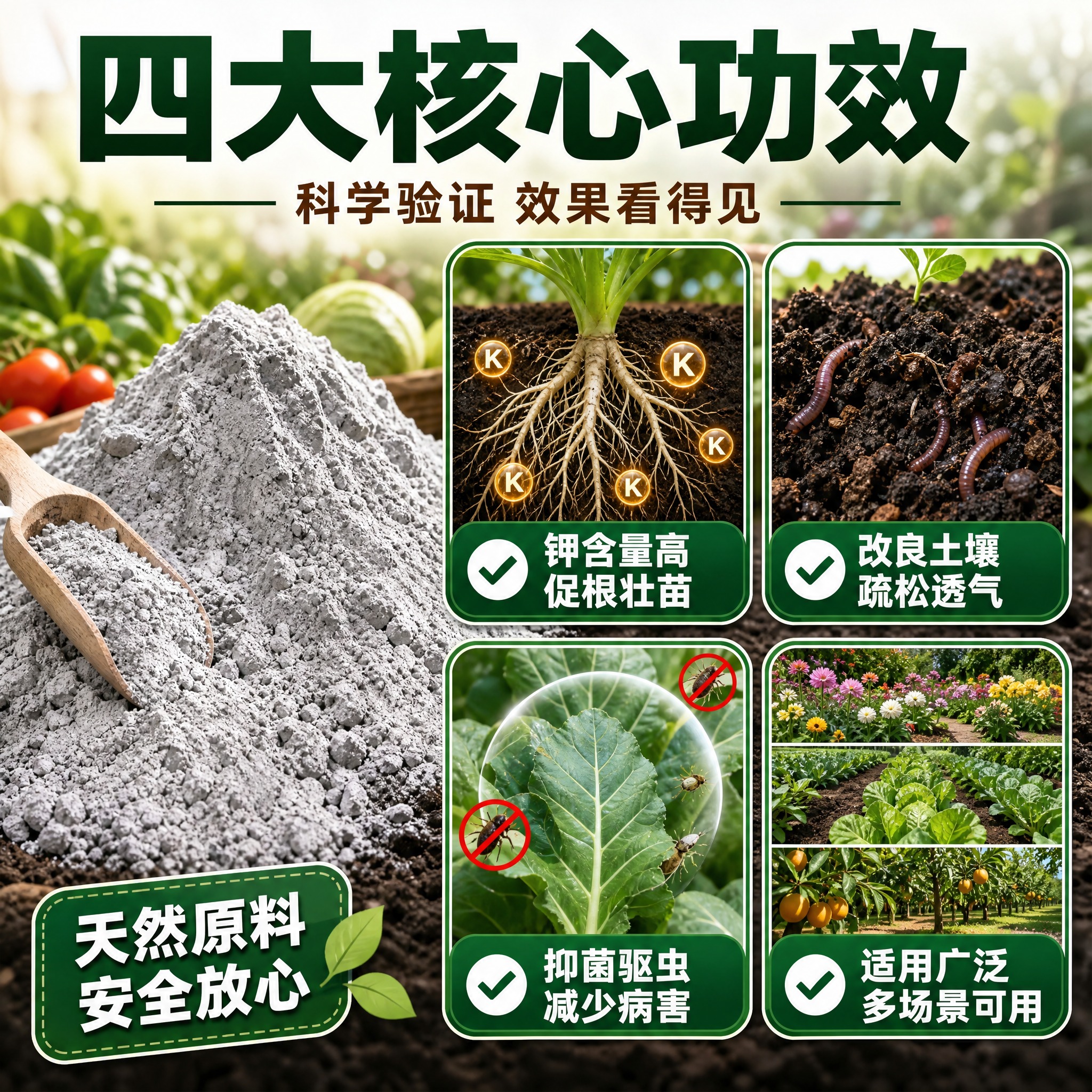 [主图-2] 核心功能效果证明，主题为草木灰四大核心功效展示，… - 图片创意预览