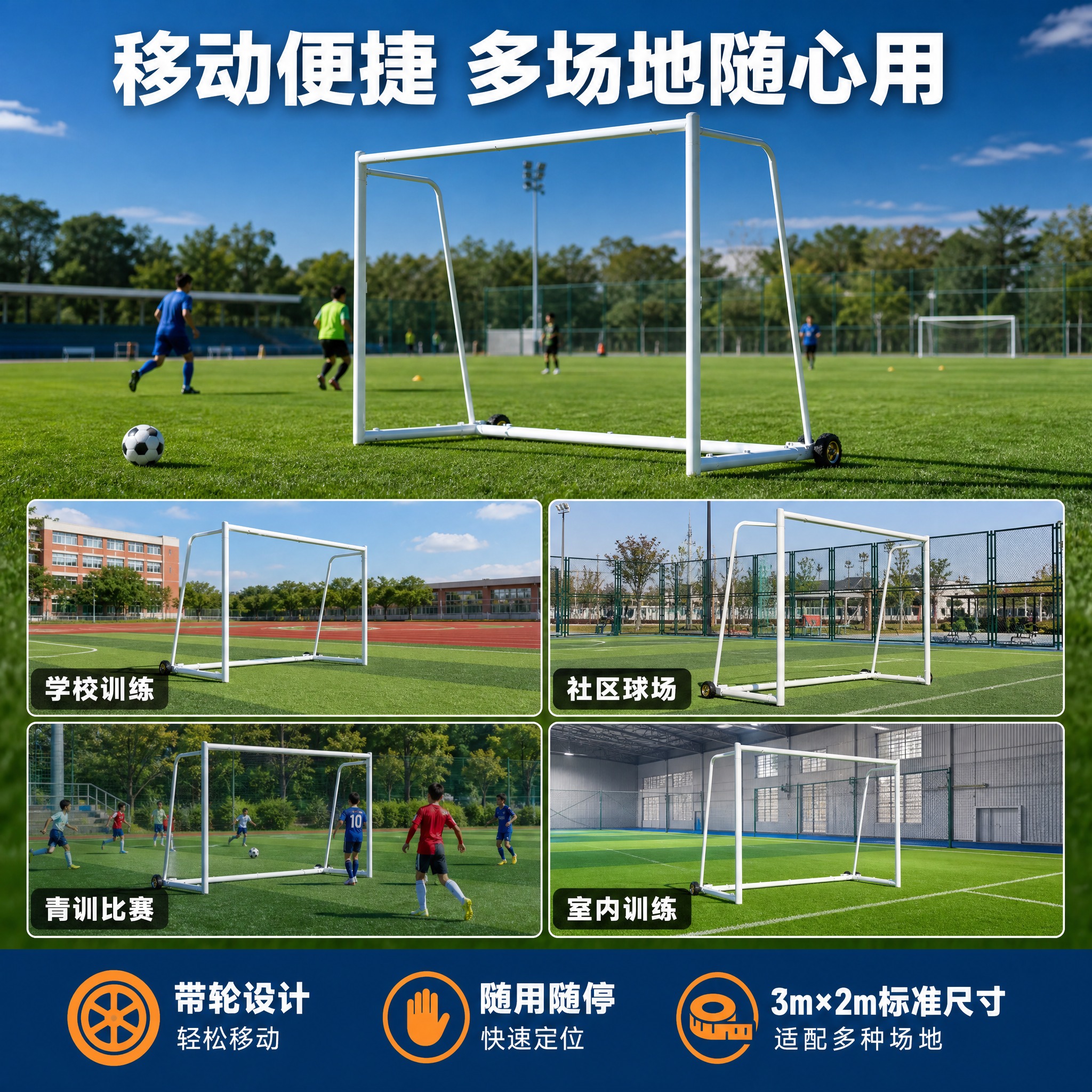 [主图-4] 场景适用图，主题：多场景适用 移动便捷 训练比赛… - 图片创意预览