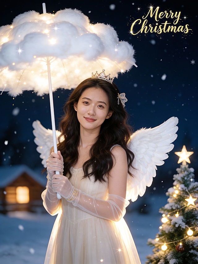 梦幻感圣诞氛围写真照