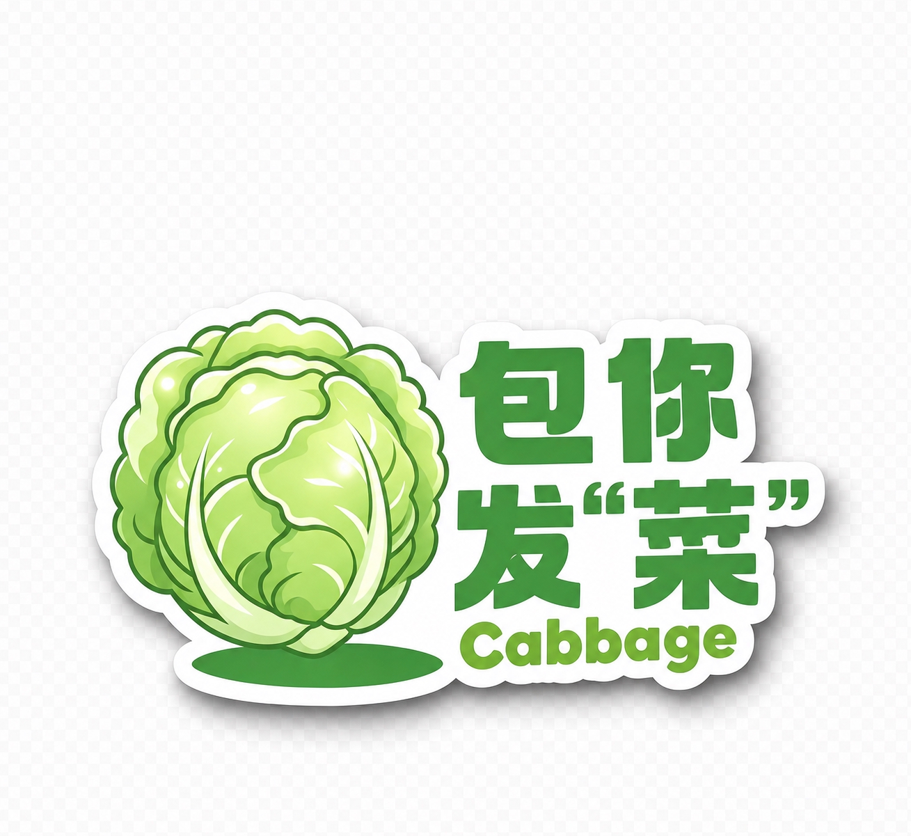 基于参考图修改：将文字改为“包你发'菜'”，双引号正确地加在“… - 图片创意预览
