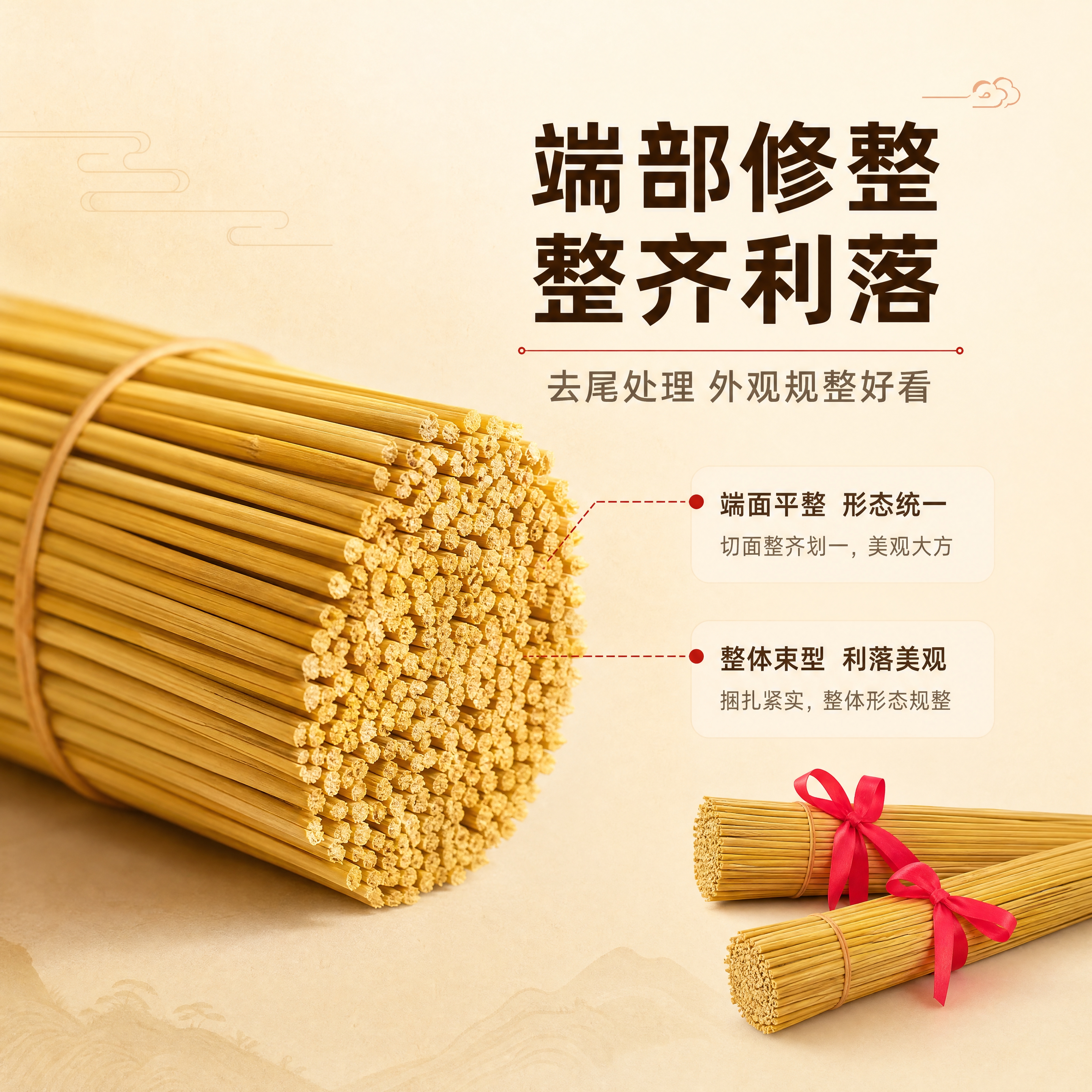 [商品] 使用【图3】去尾稻草捆红绳摆件（端部细节图）；保留干… - 图片创意预览