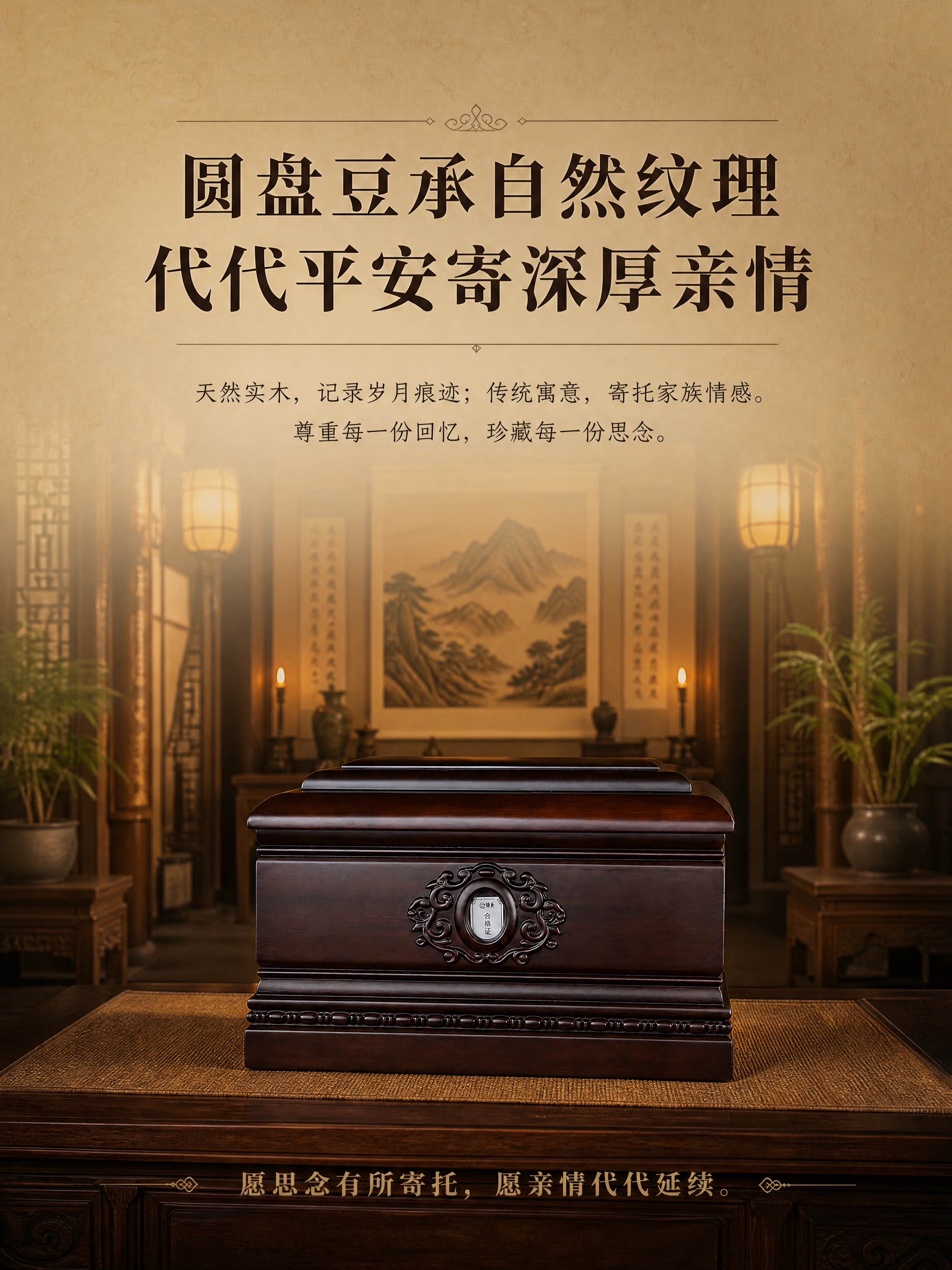 [商品] 使用【图2】代代平安圆盘豆实木骨灰盒斜侧角度；严格保… - 图片创意预览