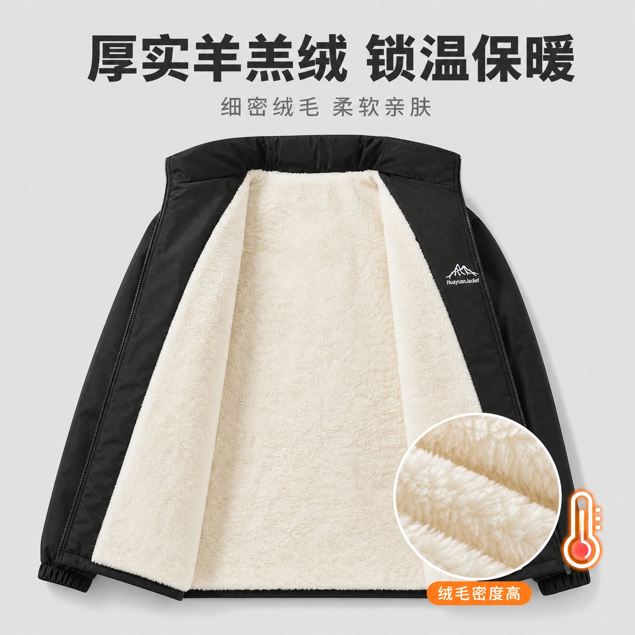 [主图-2] 内里加绒细节展示，突出厚实保暖。 [统一基调]… - 图片创意预览