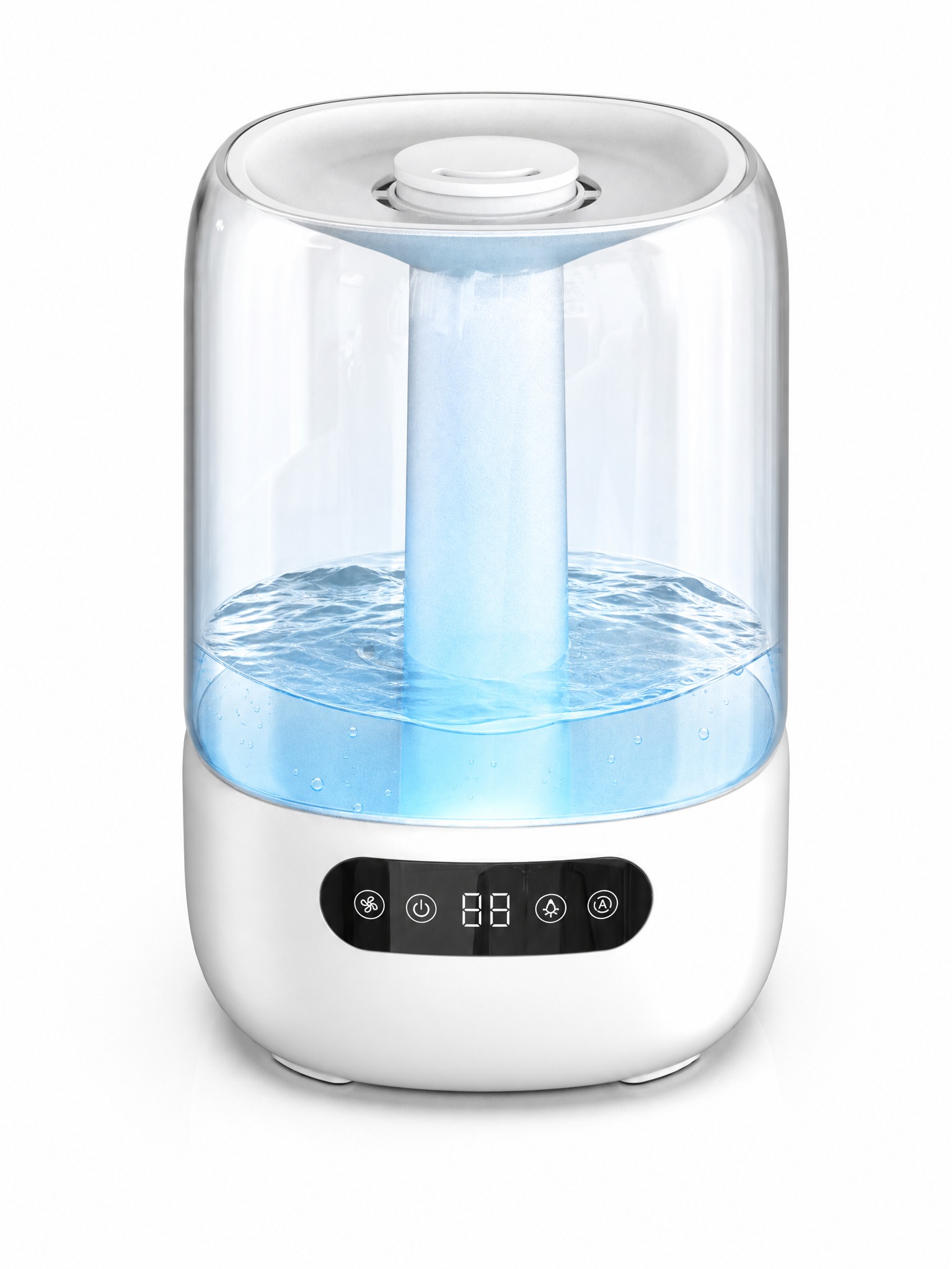 基于参考图中的加湿器产品进行修改，保持产品整体外观、白色底座、… - 图片创意预览