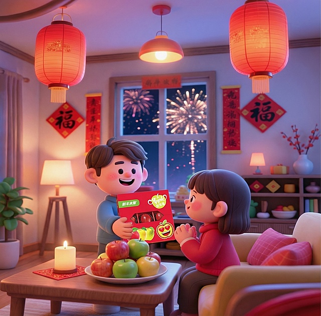 把图一的礼物去掉，替换成图二的产品图