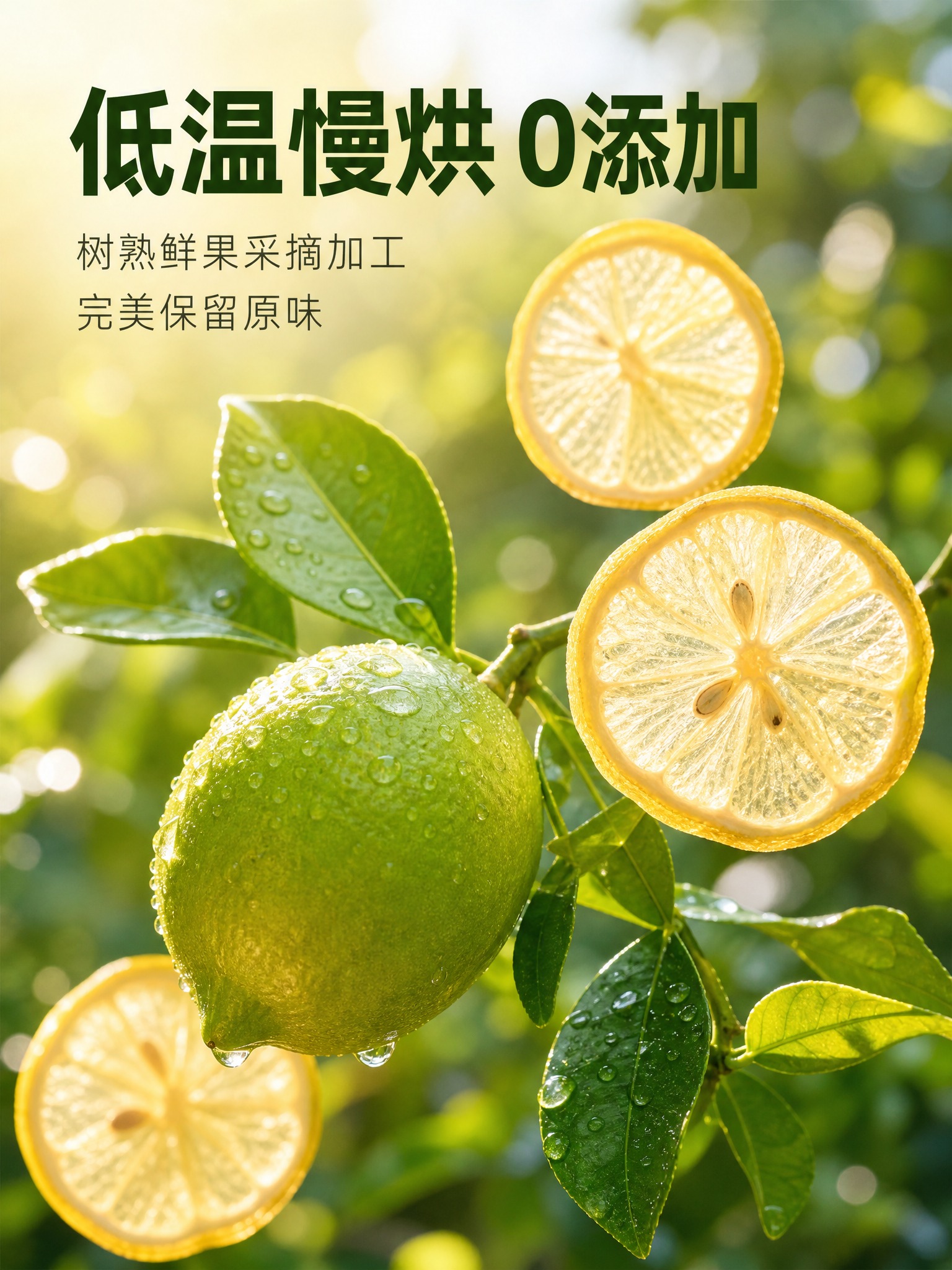 电商商品营销海报，9:16竖版。画面主体：一颗带着晨露的翠绿香… - 图片创意预览