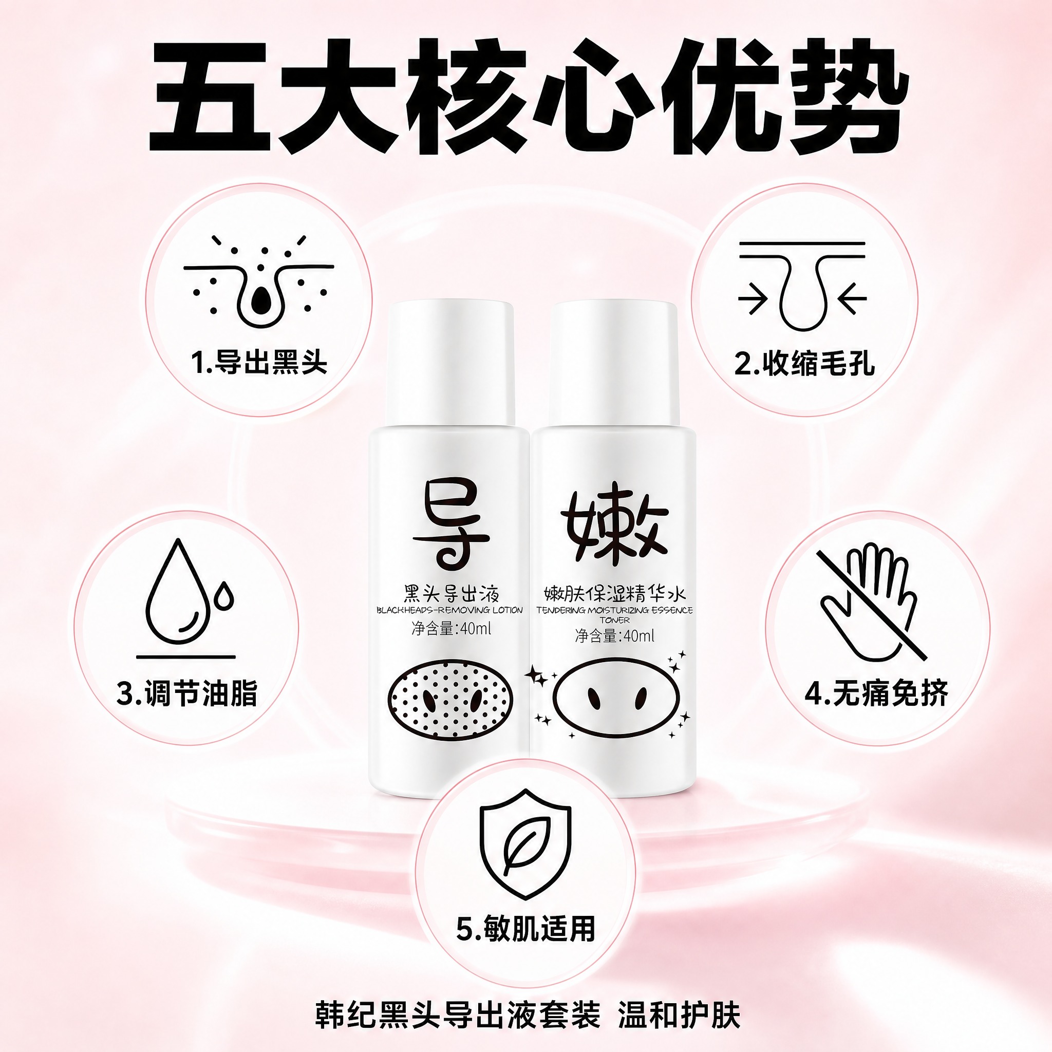 [主图-3] 功效卖点 五大核心优势 信息图 1:1方版。 [… - 图片创意预览