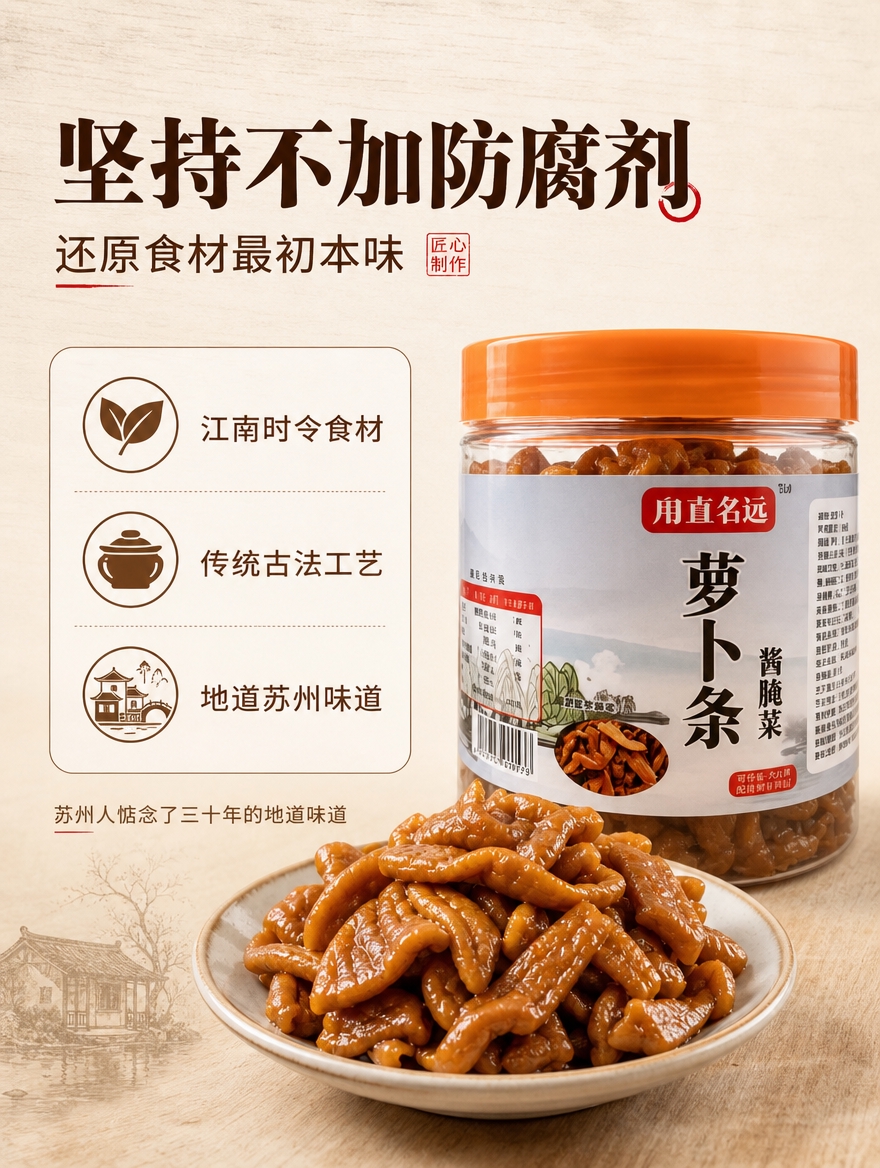 [商品] 使用【图2】罐装萝卜条酱腌菜；保留罐身标签、品牌Lo… - 图片创意预览