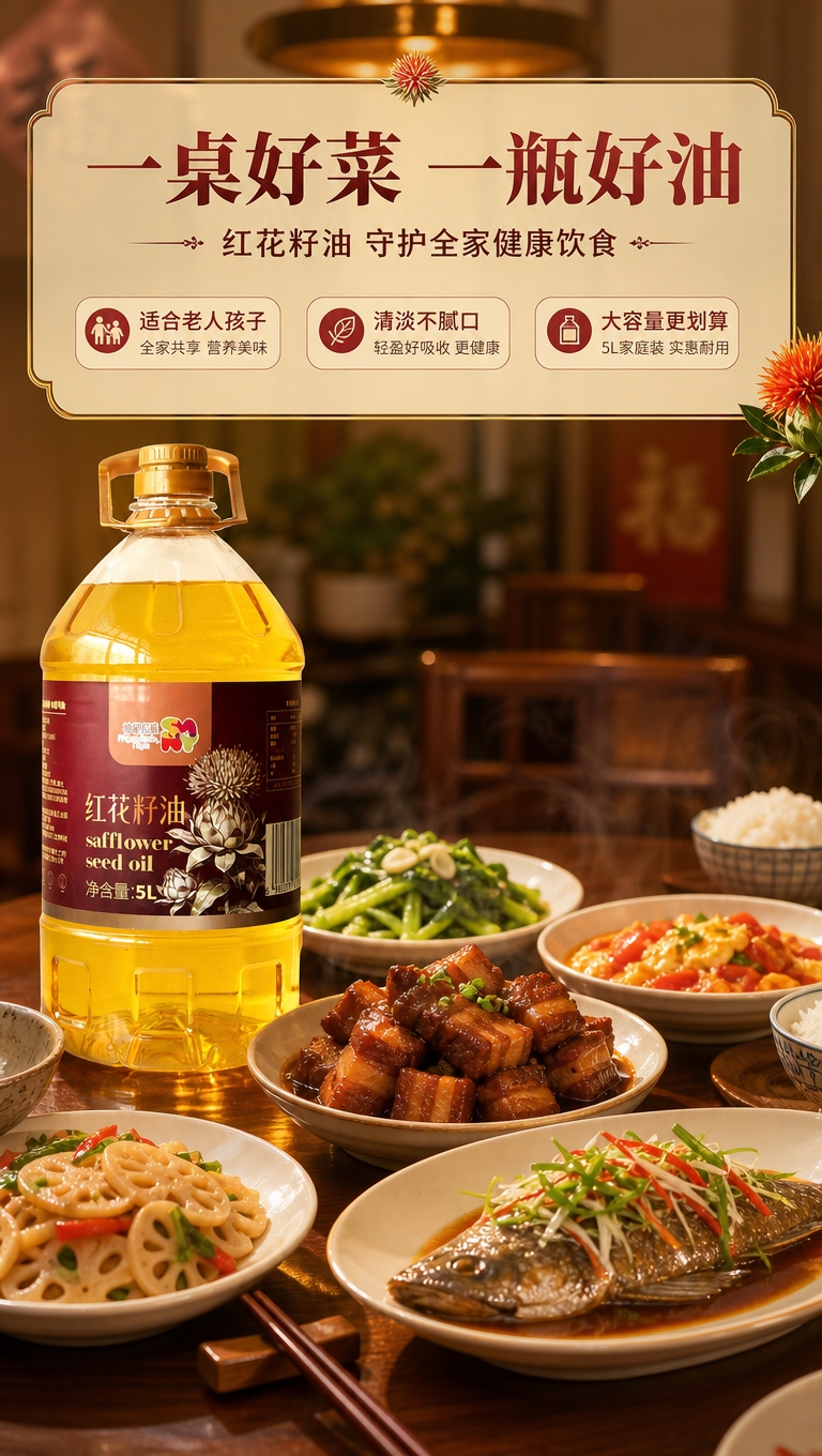 [商品] 使用【图1】神秘尼雅新疆红花籽油5L装；保留瓶身、标… - 图片创意预览