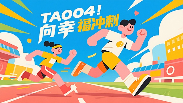 纯文案“TA004 向幸福冲刺”
