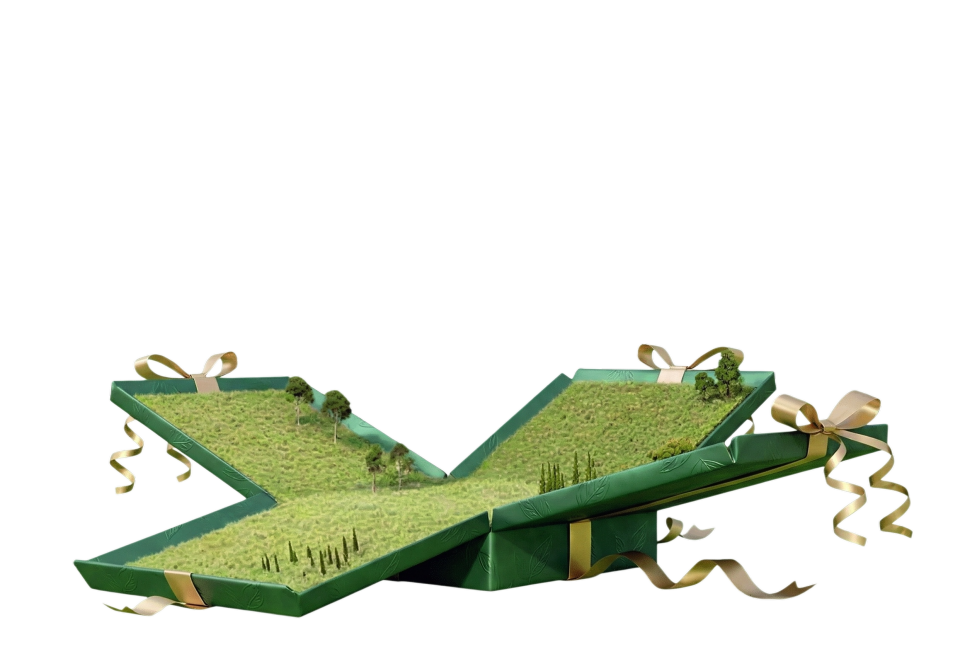 将这个展开的盒子变成一个展开的礼盒预览效果