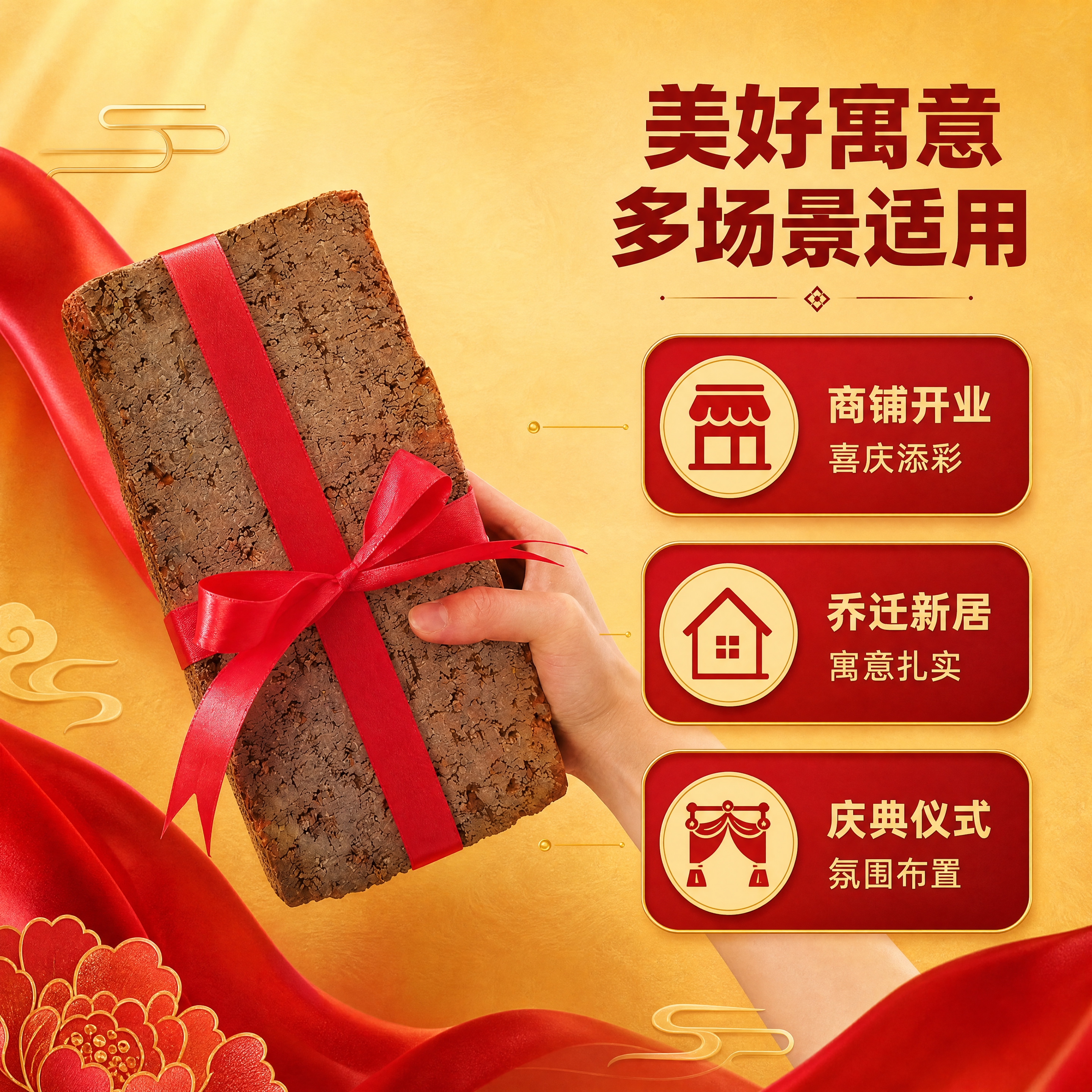 [商品] 使用【图2】手持红砖捆红绳摆件；保留红砖材质和红绳蝴… - 图片创意预览