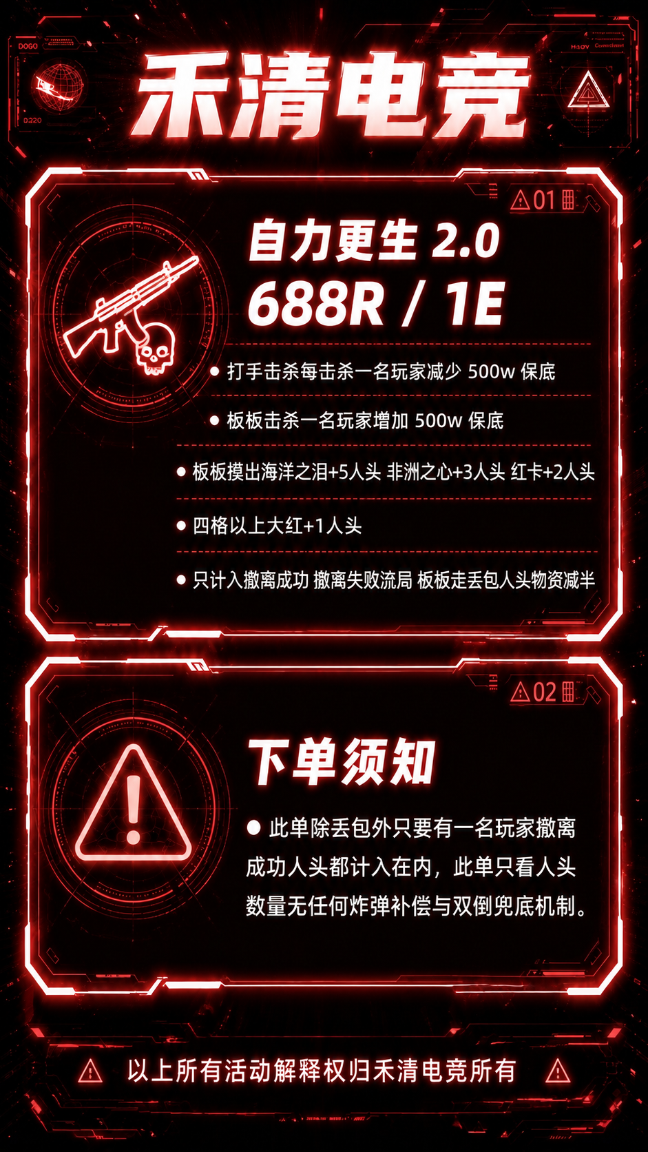 红色科技风电竞海报，竖版9:16，严格复刻参考图的版式骨架：顶… - 图片创意预览