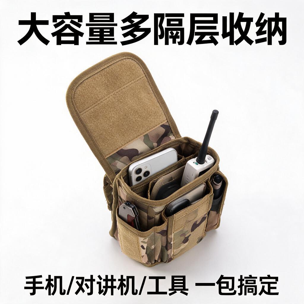 淘宝天猫电商主图第3张，1:1正方形，纯白干净背景，迷彩战术腰… - 图片创意预览