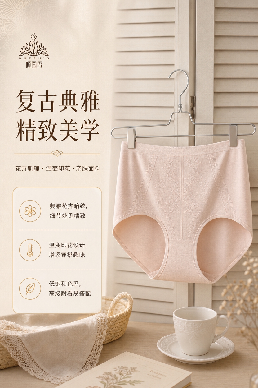 [商品] 使用【图4】的高腰无痕内裤；商品处理：保留高腰版型、… - 图片创意预览