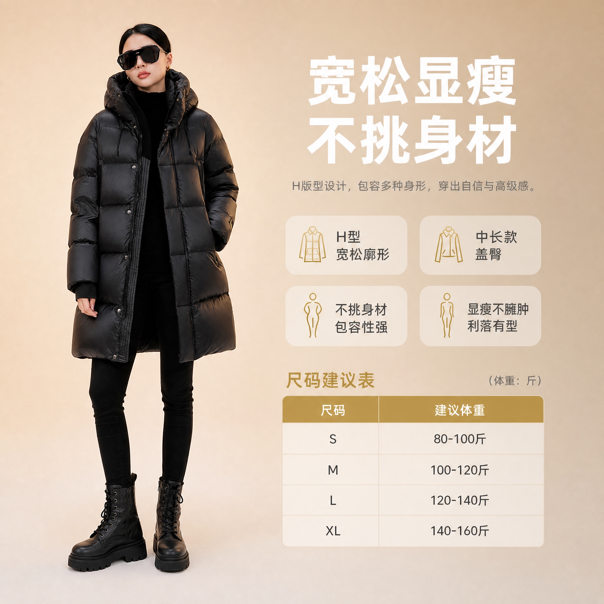 [主图-5] 版型尺码补充图，主题：宽松显瘦 不挑身材。[统一… - 图片创意预览
