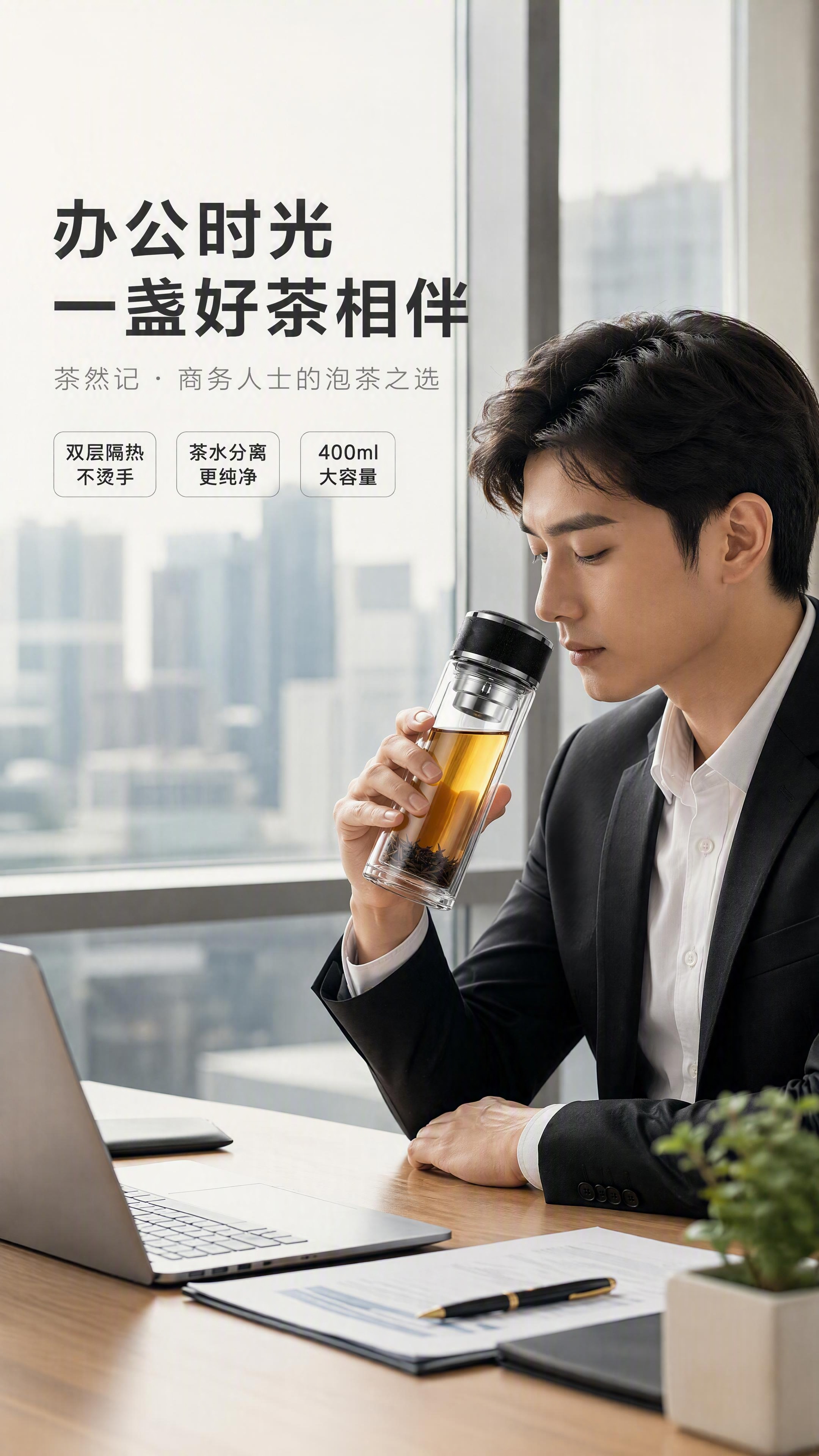 [第5张] 详情页人物使用-办公场景手持品饮。本张使用【图1】… - 图片创意预览