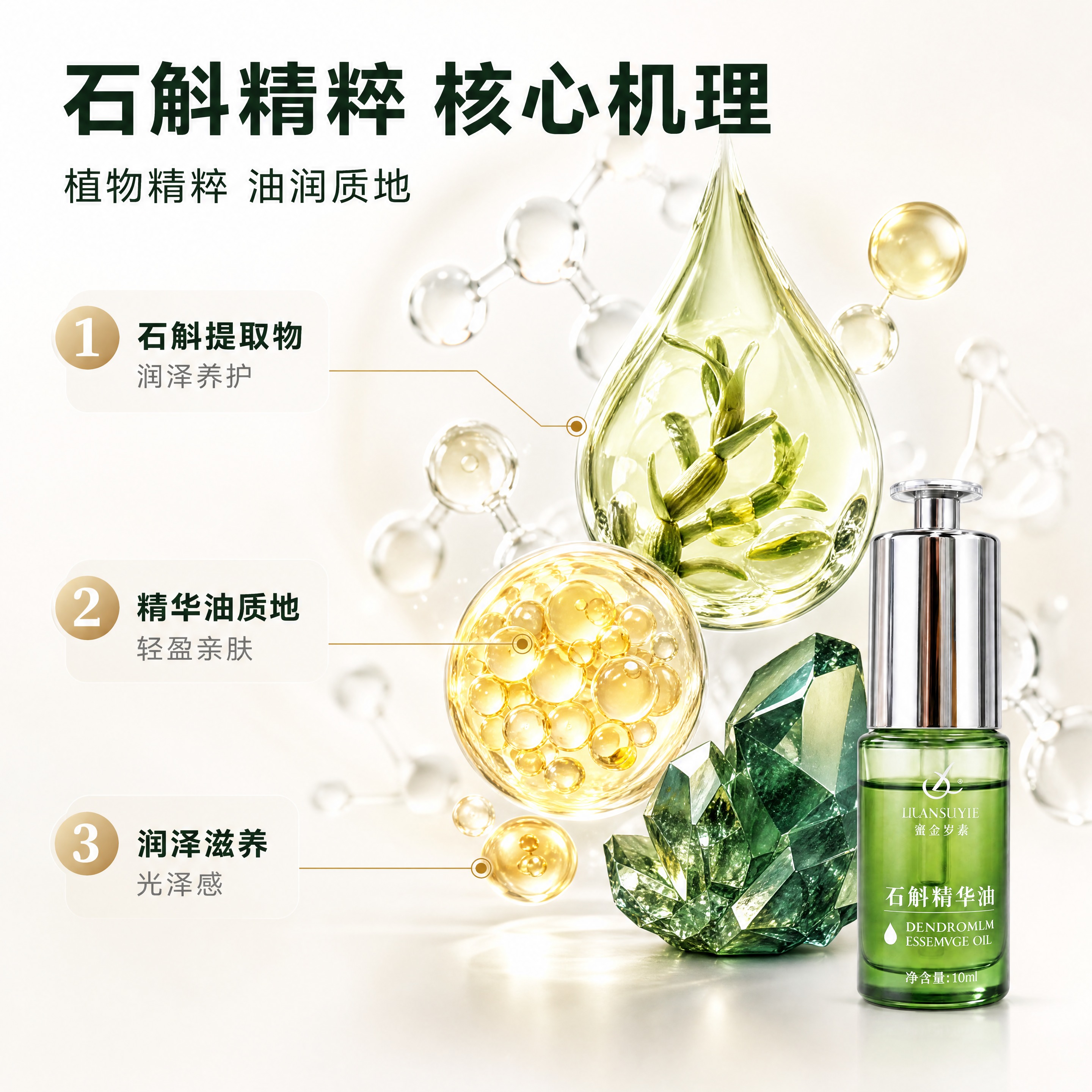 [商品] 使用图1 石斛精华油；产品小图位于画面右下角占画面约… - 图片创意预览
