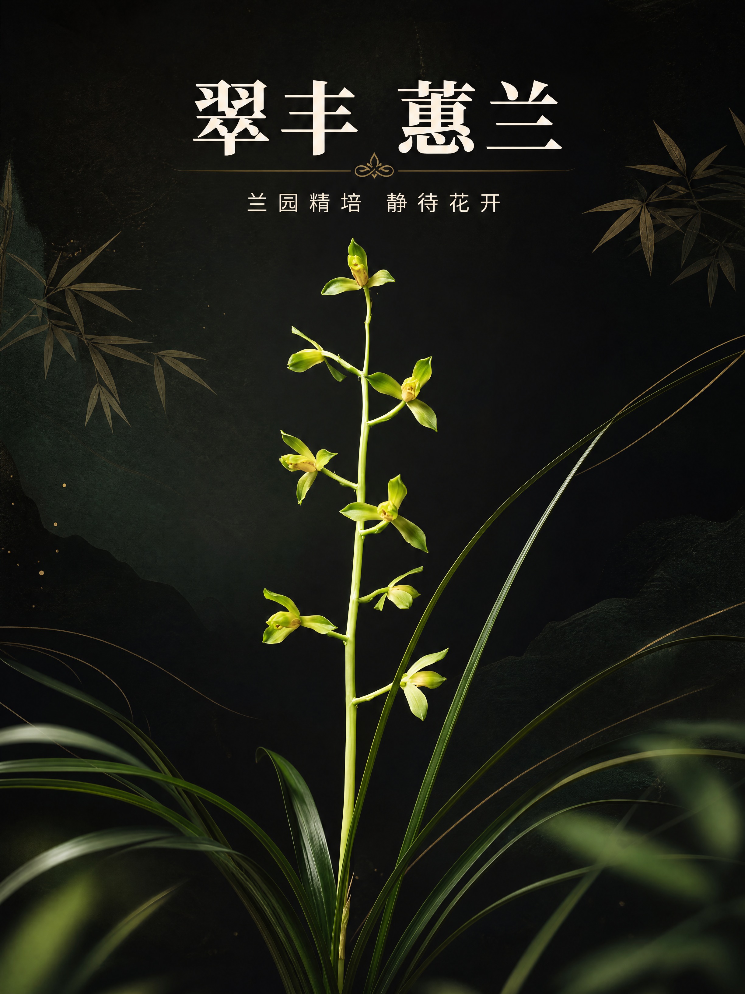 [商品] 使用【图2】翠丰兰花整株图；保留兰花完整花茎、花朵排… - 图片创意预览