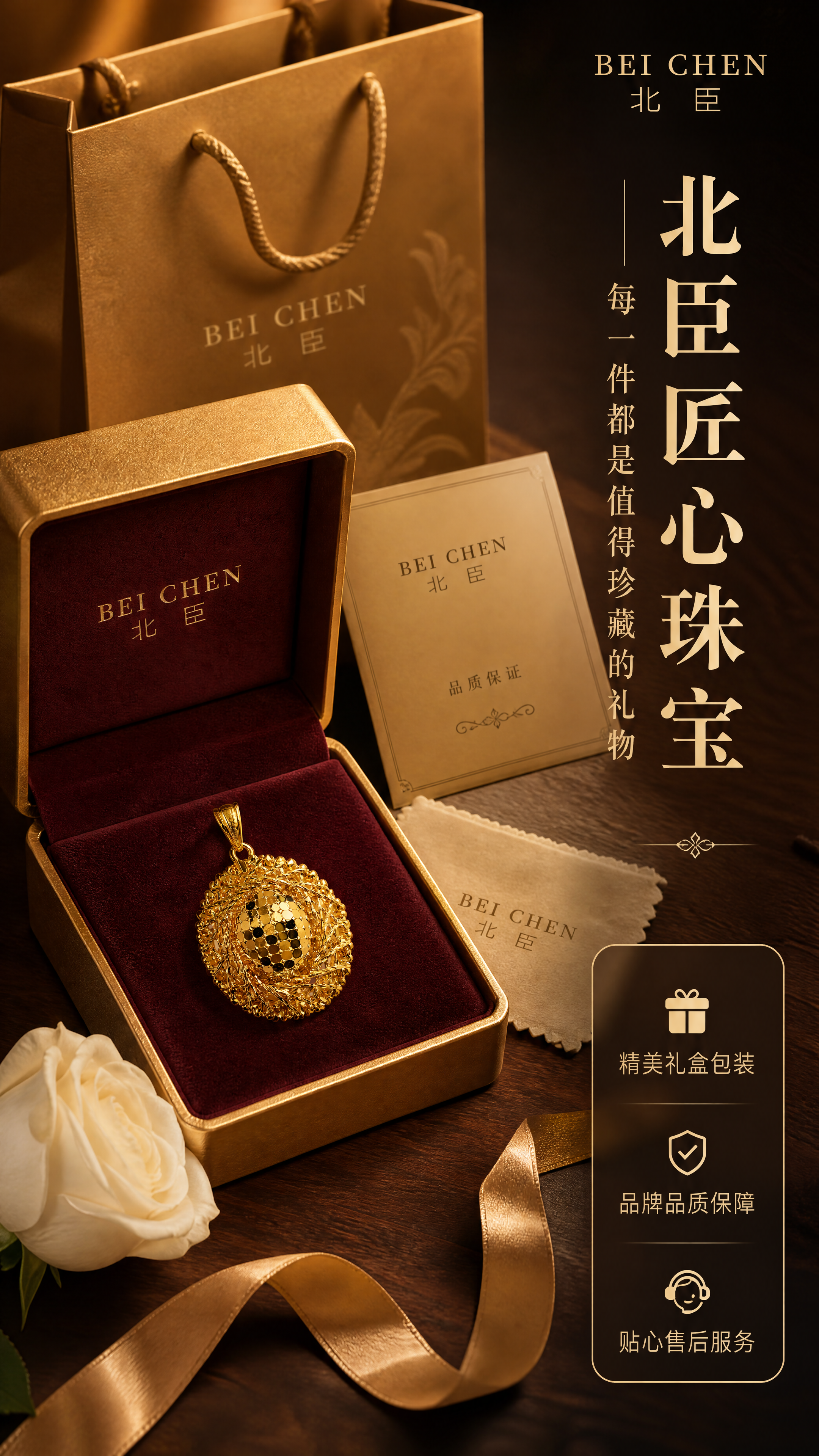[商品] 使用【图1】北臣鸟巢黄金吊坠；保留鸟巢编织造型、蜂巢… - 图片创意预览