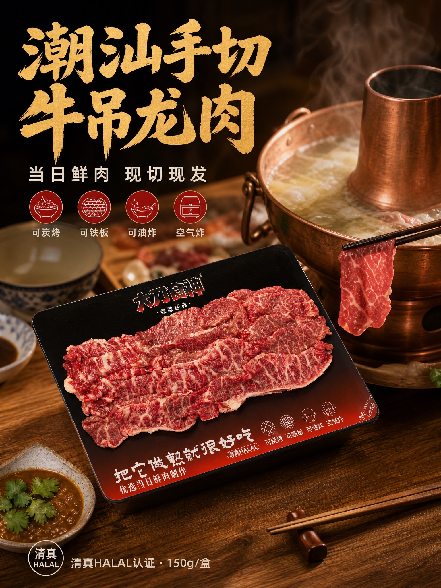 [商品] 使用【图1】【图2】【图4】大刀食神牛吊龙肉；保留黑… - 图片创意预览