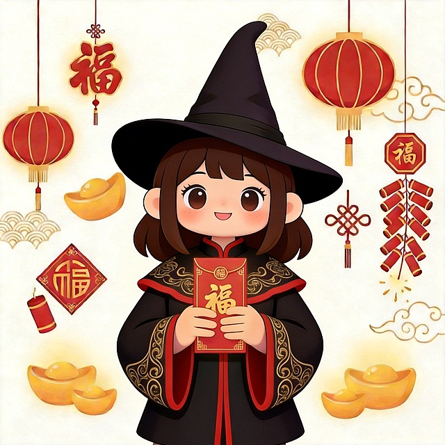 修正女巫的手指数量为正常状态，将整体风格调整为可爱Q版风格