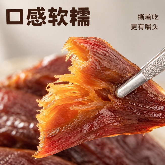 「图片1」「图片1」，生成一套主图（5张），商品名称是红瑶蜜薯，卖点是配料表干净，不添加白砂糖，只有红薯本身的甜度，口感软糯，独立真空包装，干净卫生，方便随身携带，适配抖音平台，主图比例为1:1预览效果