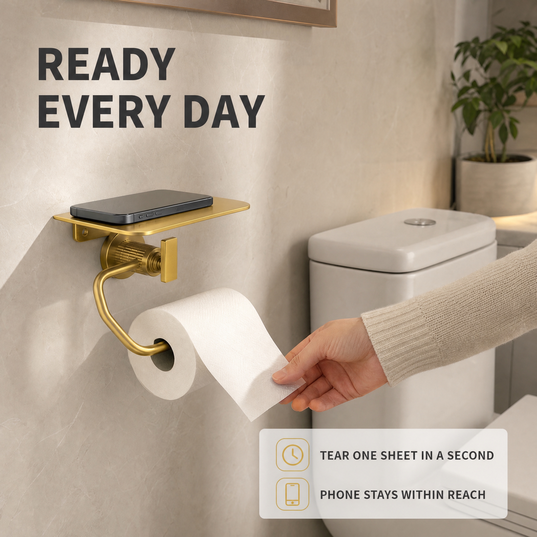[主图-8] Wall-Mount Brushed Gold… - 图片创意预览