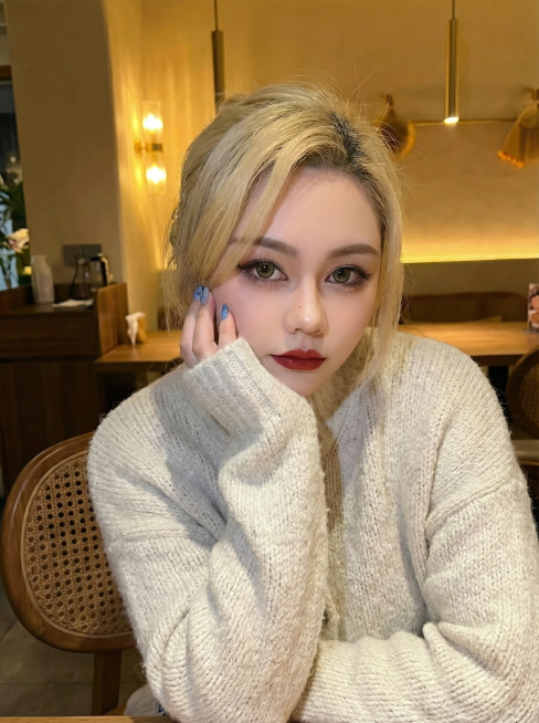 将眉毛改成棕色预览效果