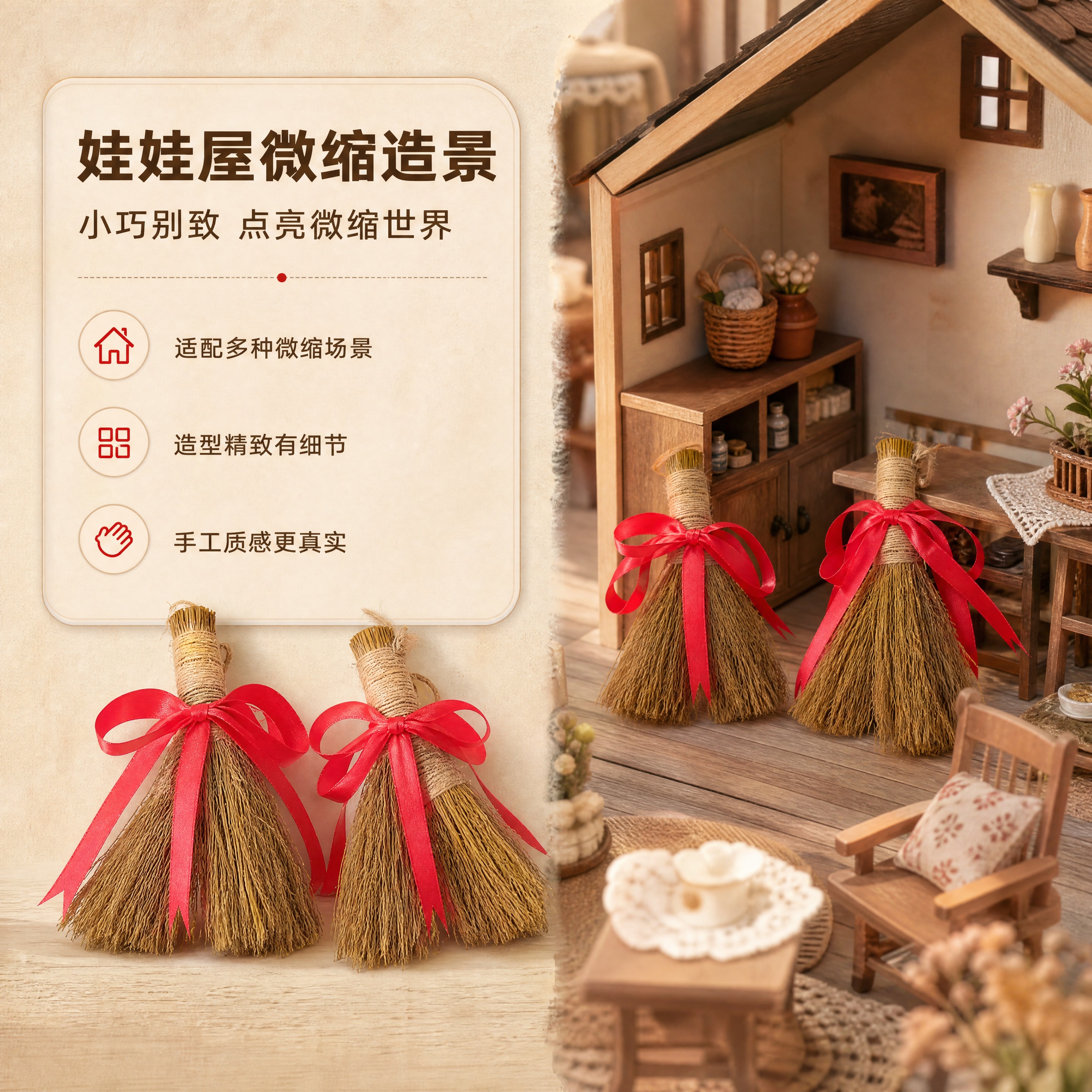 [商品] 使用【图4】【图5】稻草小毛刷捆红绳双支展示；保留稻… - 图片创意预览