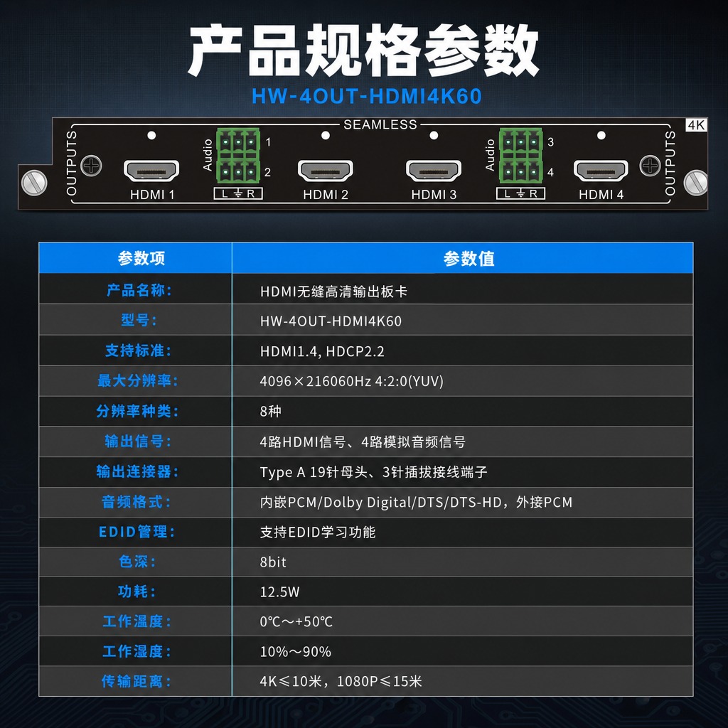 [商品] 使用【图1】HDMI无缝高清输出板卡HW-4OUT-… - 图片创意预览