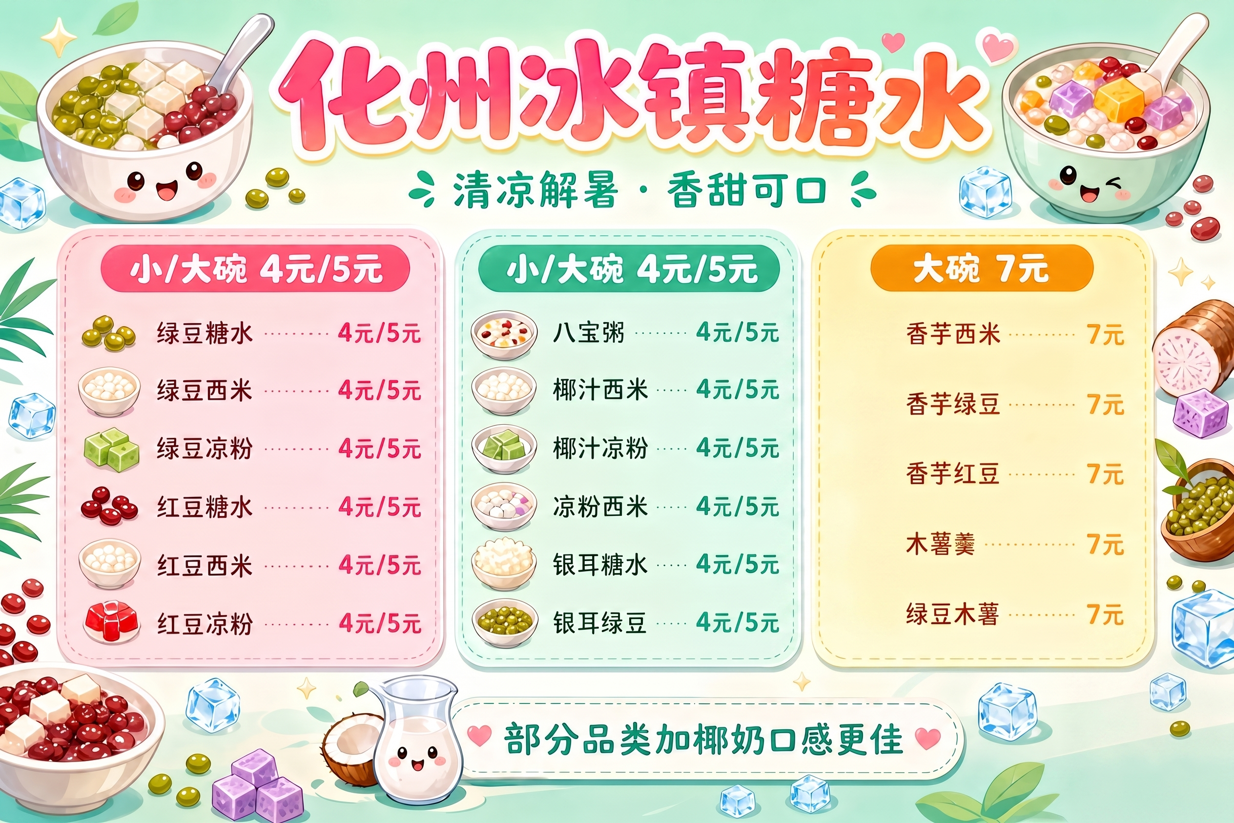 把二维码位置去掉，每个糖水左边的图片都要去掉 - 图片创意预览