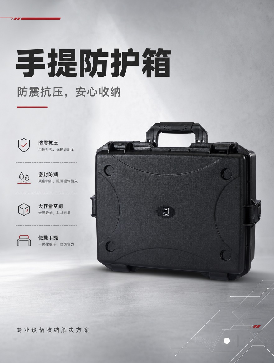 [商品] 使用【图1】黑色手提防护箱正面全景图；严格保留产品外… - 图片创意预览