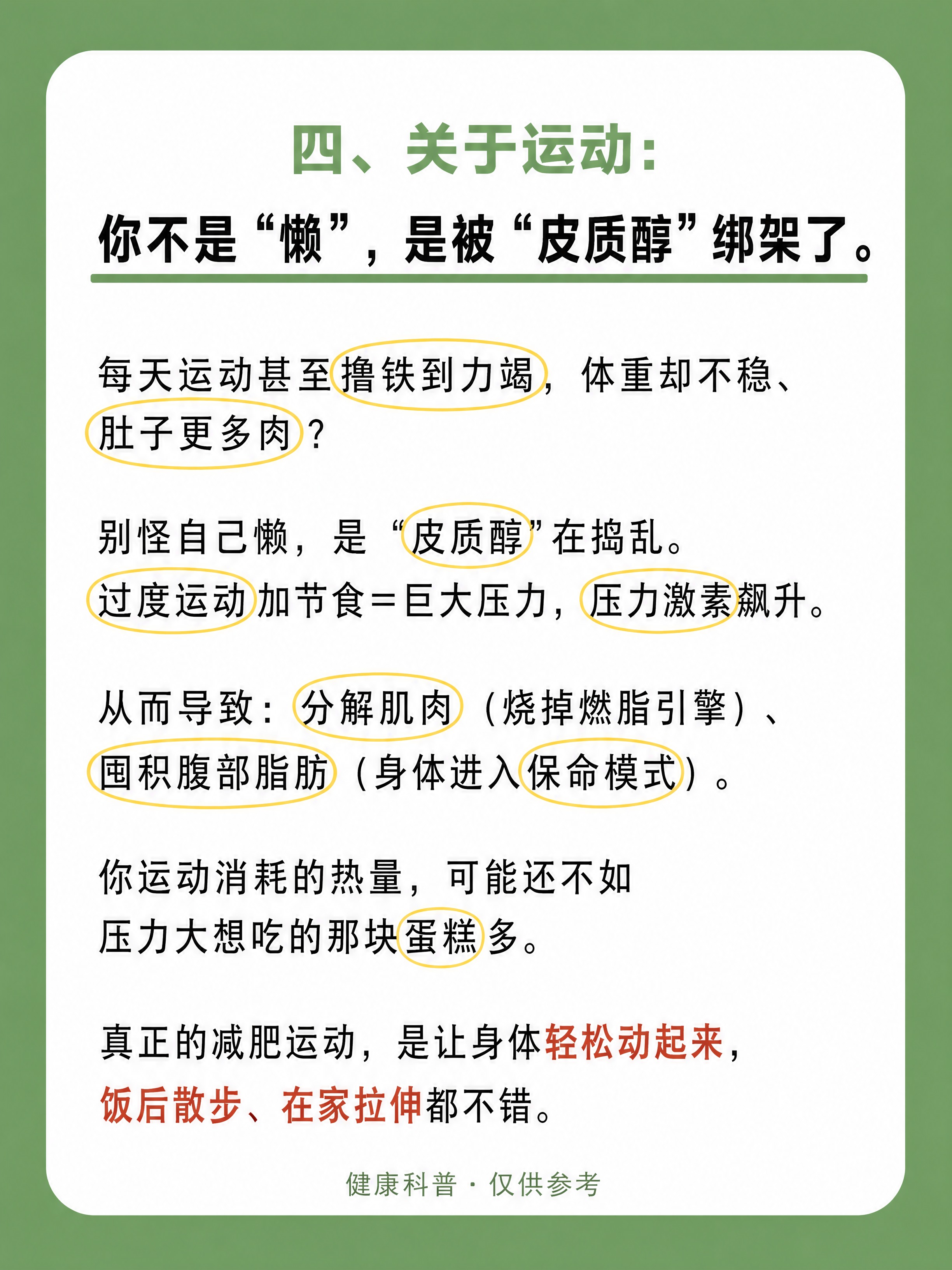 小红书健康科普内页图，3:4竖版，中绿色#6BA35E平涂纯色… - 图片创意预览