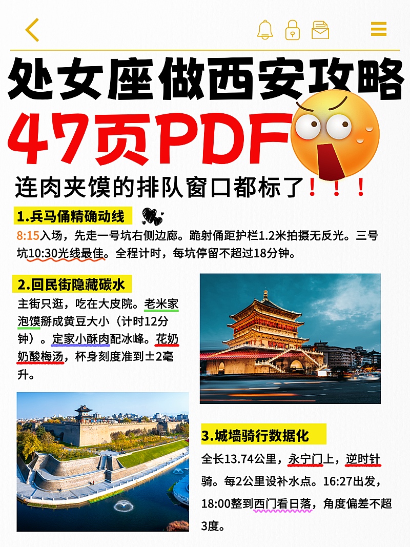西安旅游攻略小红书封面