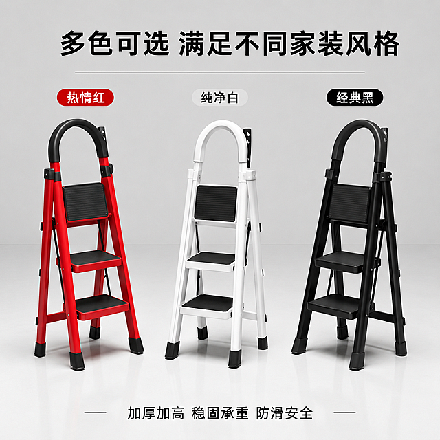 使用电商主图技能生成5张比例1:1的电商主图，适配平台为淘宝/天猫，商品为「图片1」「图片1」「图片1」，商品卖点为加厚加高超强500斤承重不晃动防滑大踏板安全卡口，其他要求为