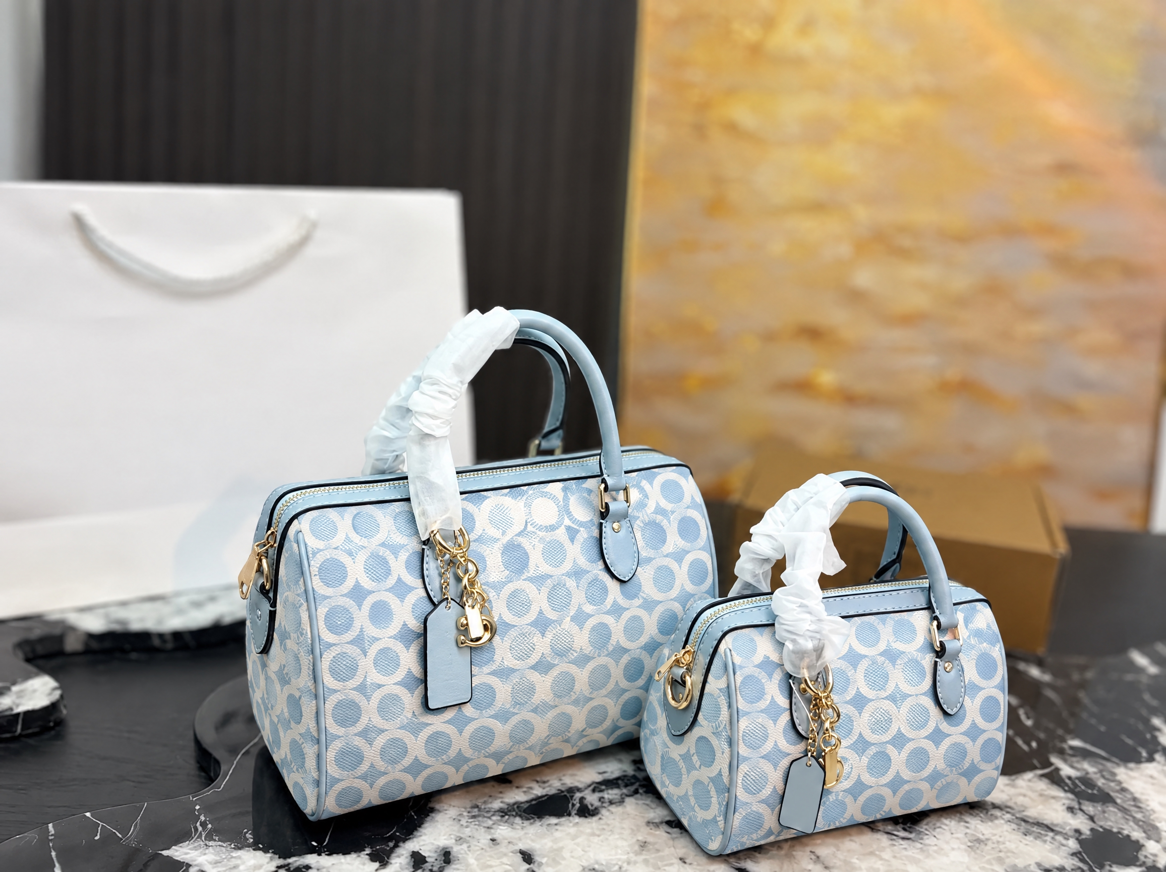 去掉图片中所有的COACH品牌LOGO和文字，包括包身金属LO… - 图片创意预览