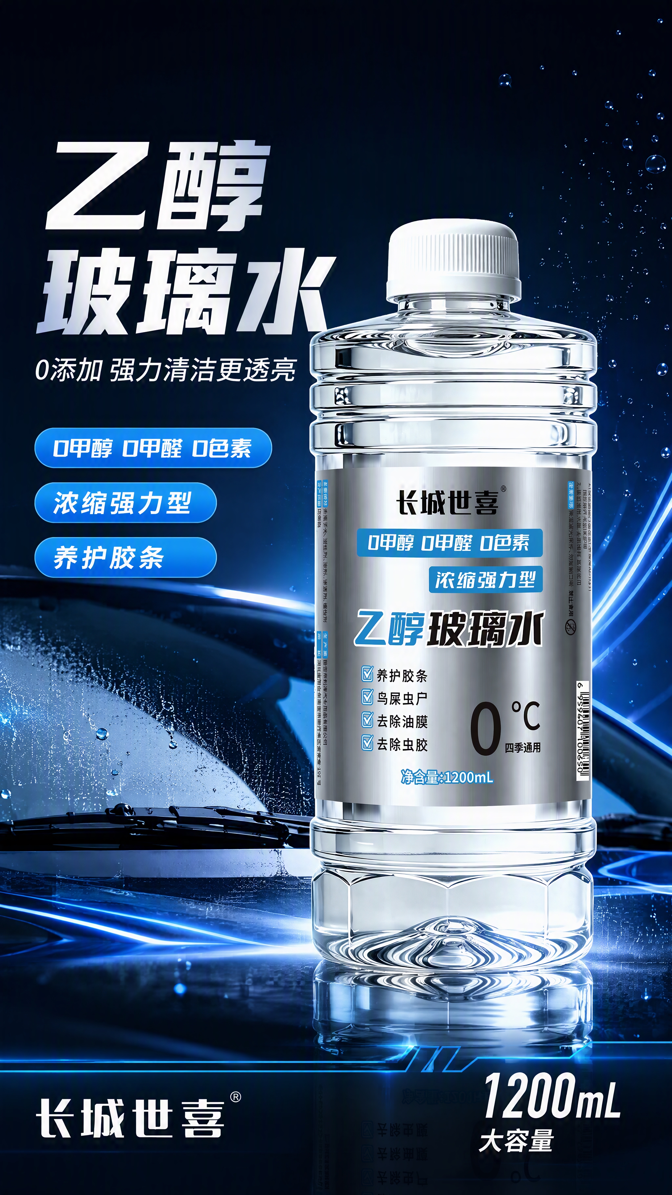 [第1张] 详情页头图-长城世喜乙醇玻璃水产品主视觉海报。本张… - 图片创意预览