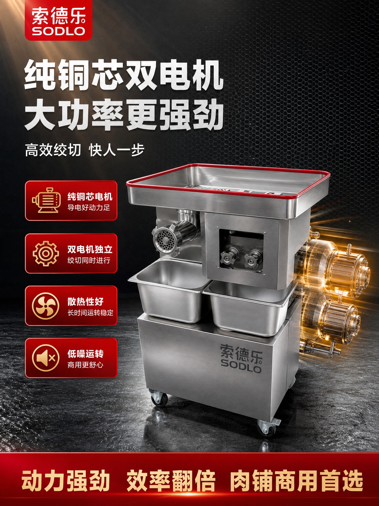 索德乐绞切机 双电机动力 详情页 3:4竖版 [商品] 索德乐… - 图片创意预览