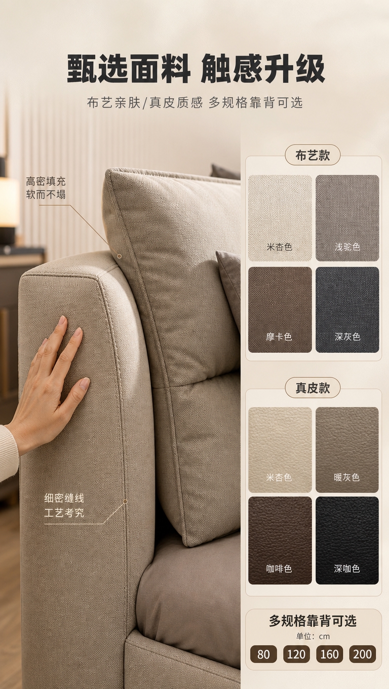 [商品] 使用【图1】意式简约软包床；保留高软包靠背、箱体结构… - 图片创意预览