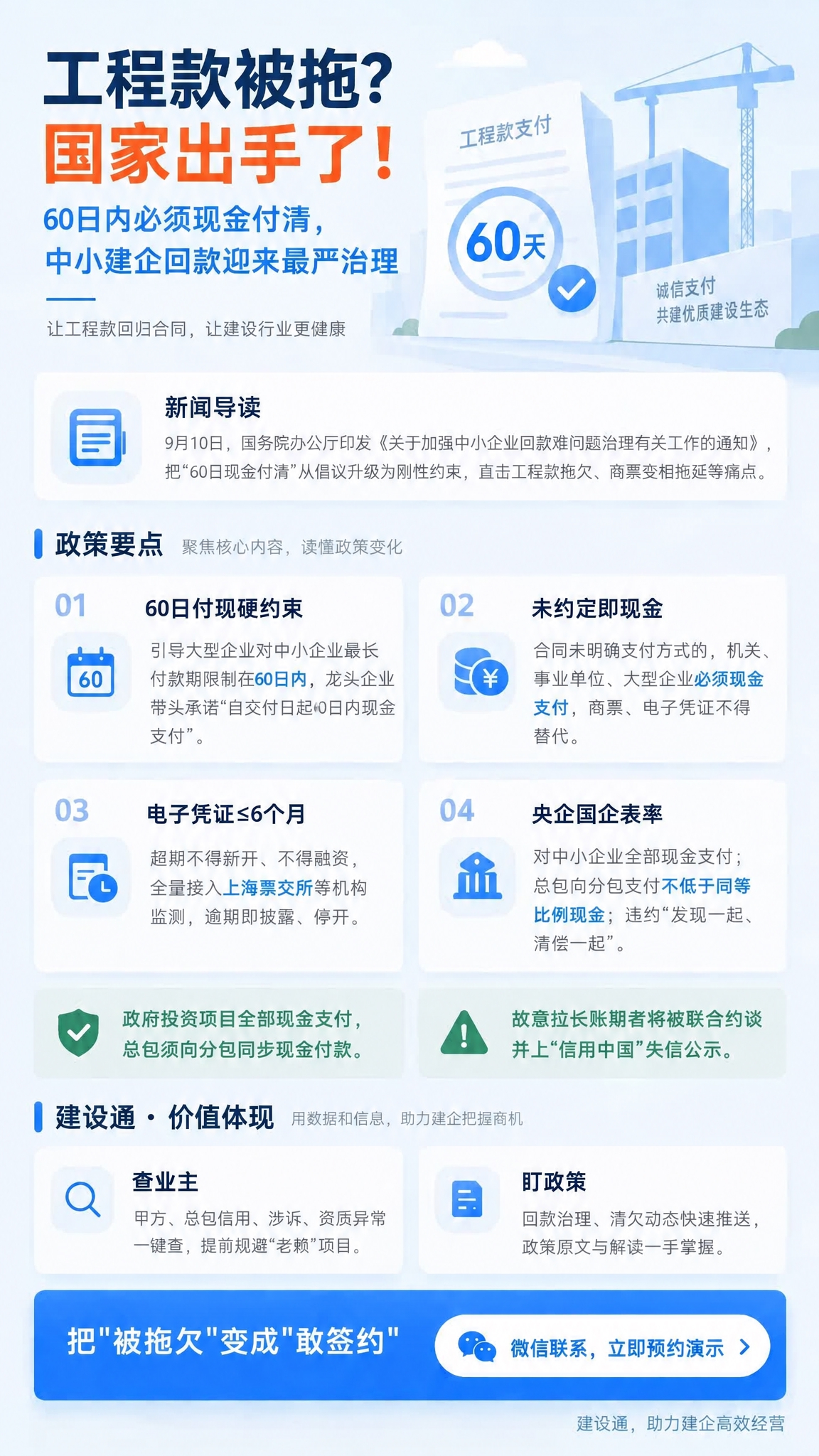 将政策要点中第一个卡片"60日付现硬约束"内的文字"支付起60… - 图片创意预览