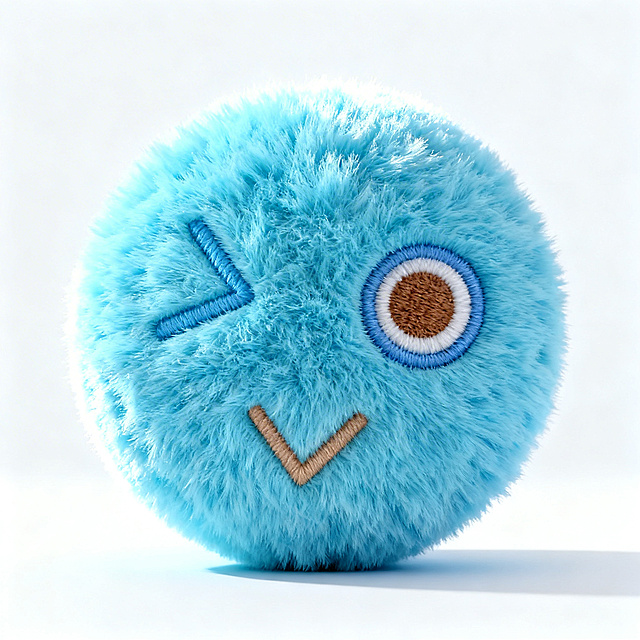 保持造型、颜色完全不变，转换为毛绒材质，参考另一张图的毛绒质感