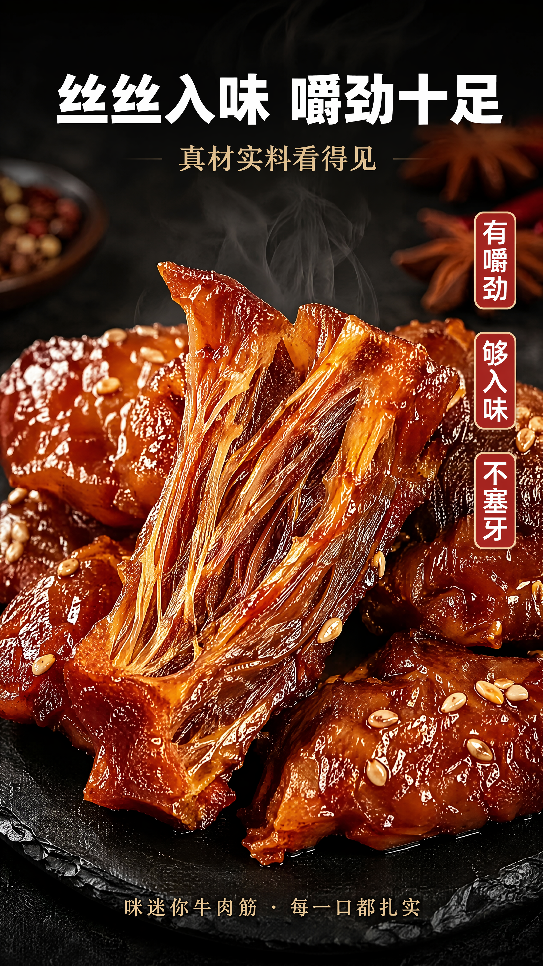 [第4张] 质地特写页-筋肉拉丝口感微距。本张使用【图5】作为… - 图片创意预览