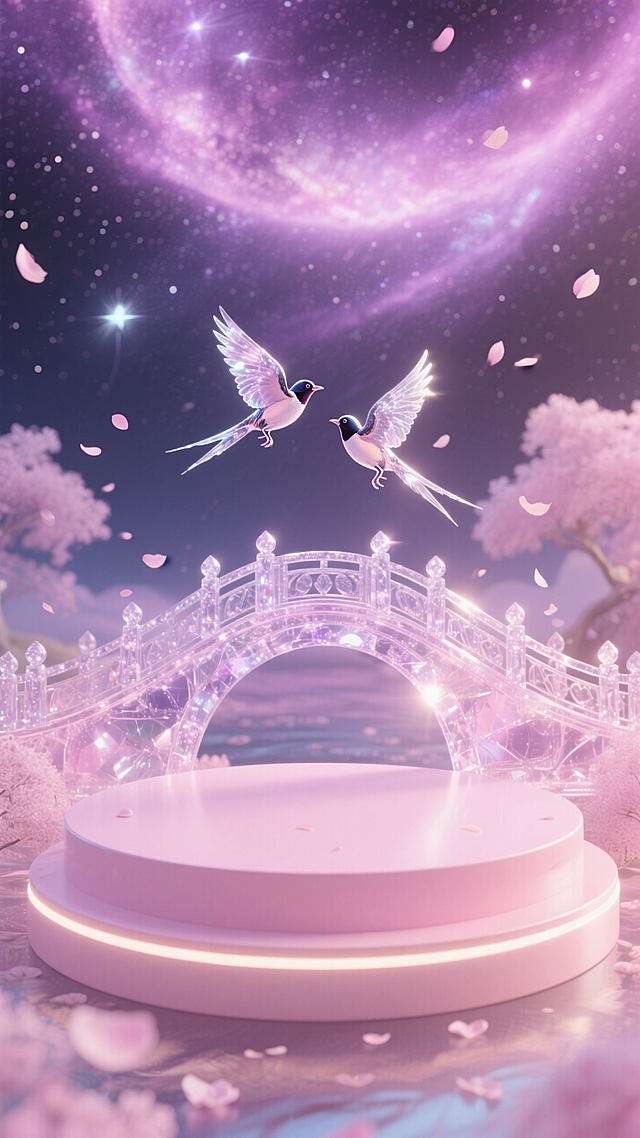 七夕电商浪漫背景