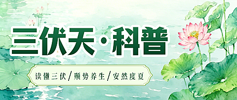 三伏天科普知识分享清新水墨风公众号首图