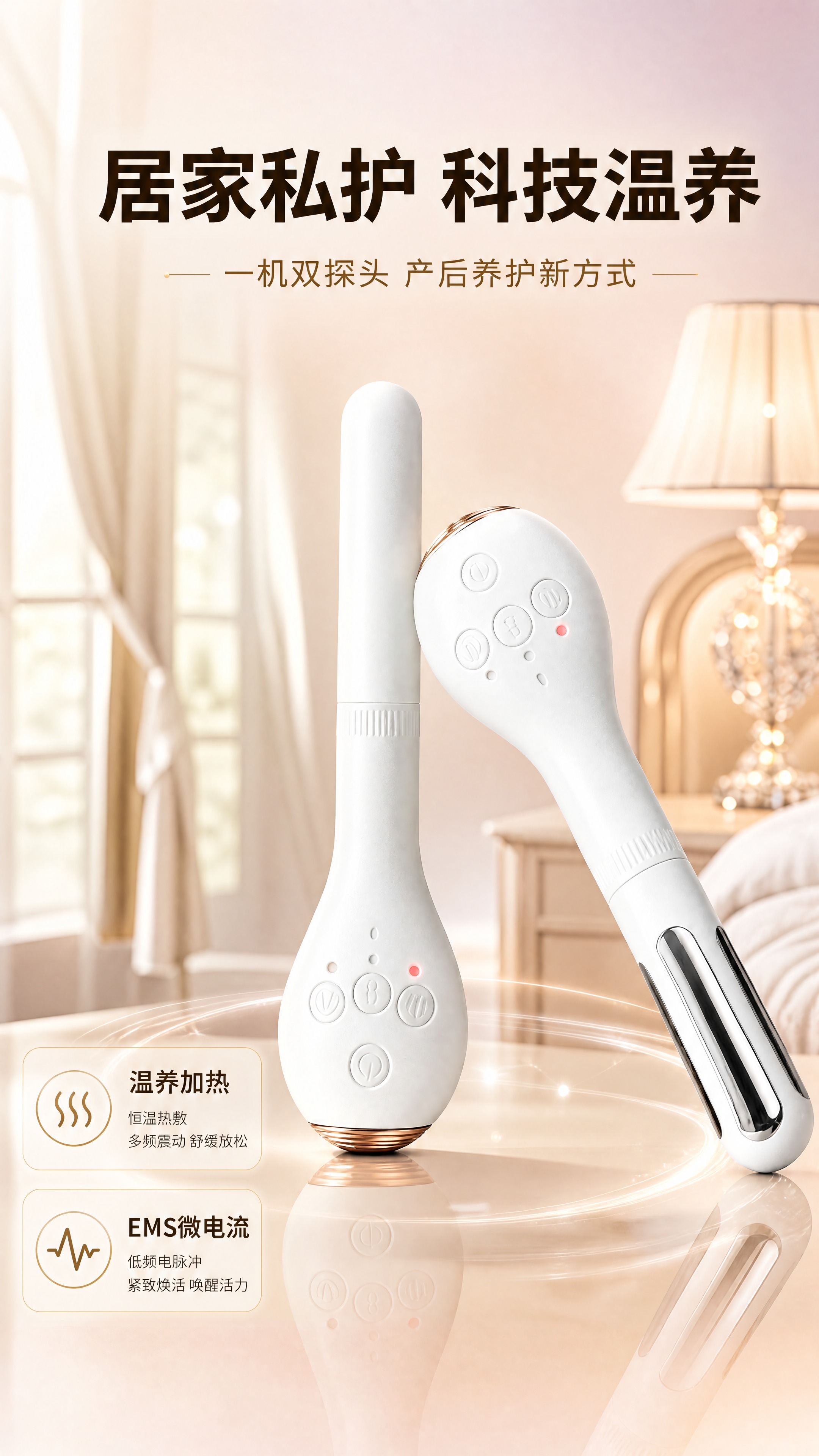 [商品] 使用【图4】双探头私密养护仪套装；保留主机水滴形手柄… - 图片创意预览