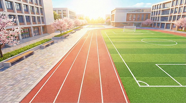 去掉画面中所有人物，保留原校园场景、光影和风格