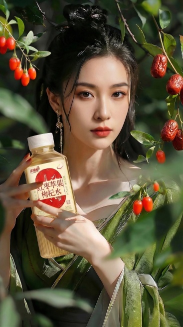 去掉两张图片中人物脸上的红色污渍，保持面部清晰干净，整体画面风格协调自然预览效果